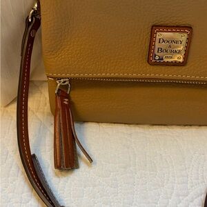 Dooney & Bourke Pebble Grain  Leather Fold Over  Crossbody Bag
